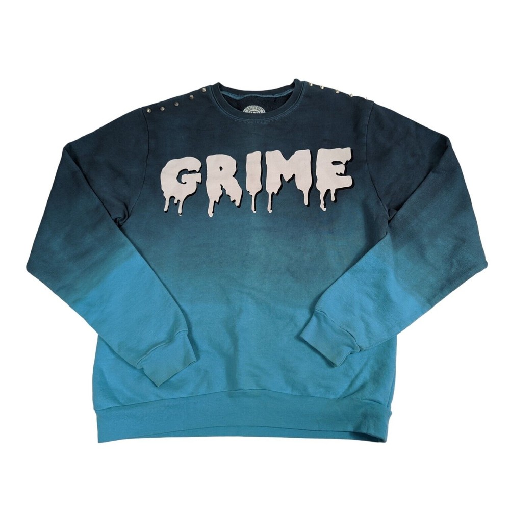 Smithson Clothing Grime Sweatshirt Womens Small Teal Ombre Tie Dye